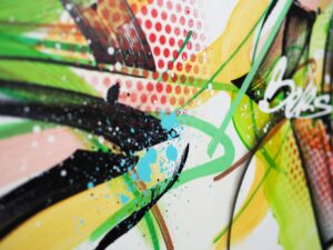 Tableau abstrait Nature par John Beckley Détail 02