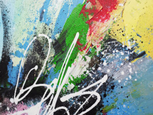 Tableau abstrait Ribes par John Beckley détail