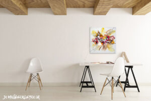 Magnolia-vue-salon tableau moderne