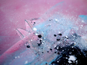 detail abstract painting quad