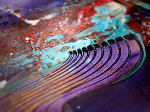 verno détail peinture abstraite décoration interieur