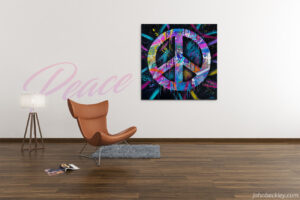 Peace-tableau-pop-art-copyright-john-beckley-vue-salon